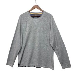 Club Room Shirt Men Sz XL Gray Pullover Thermal Waffle Knit Long Sleeve Crew Nec